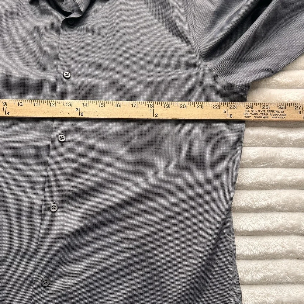 Banana Republic button up Mens Large Non-Iron Slim Fit Cotton Oxford Gray office